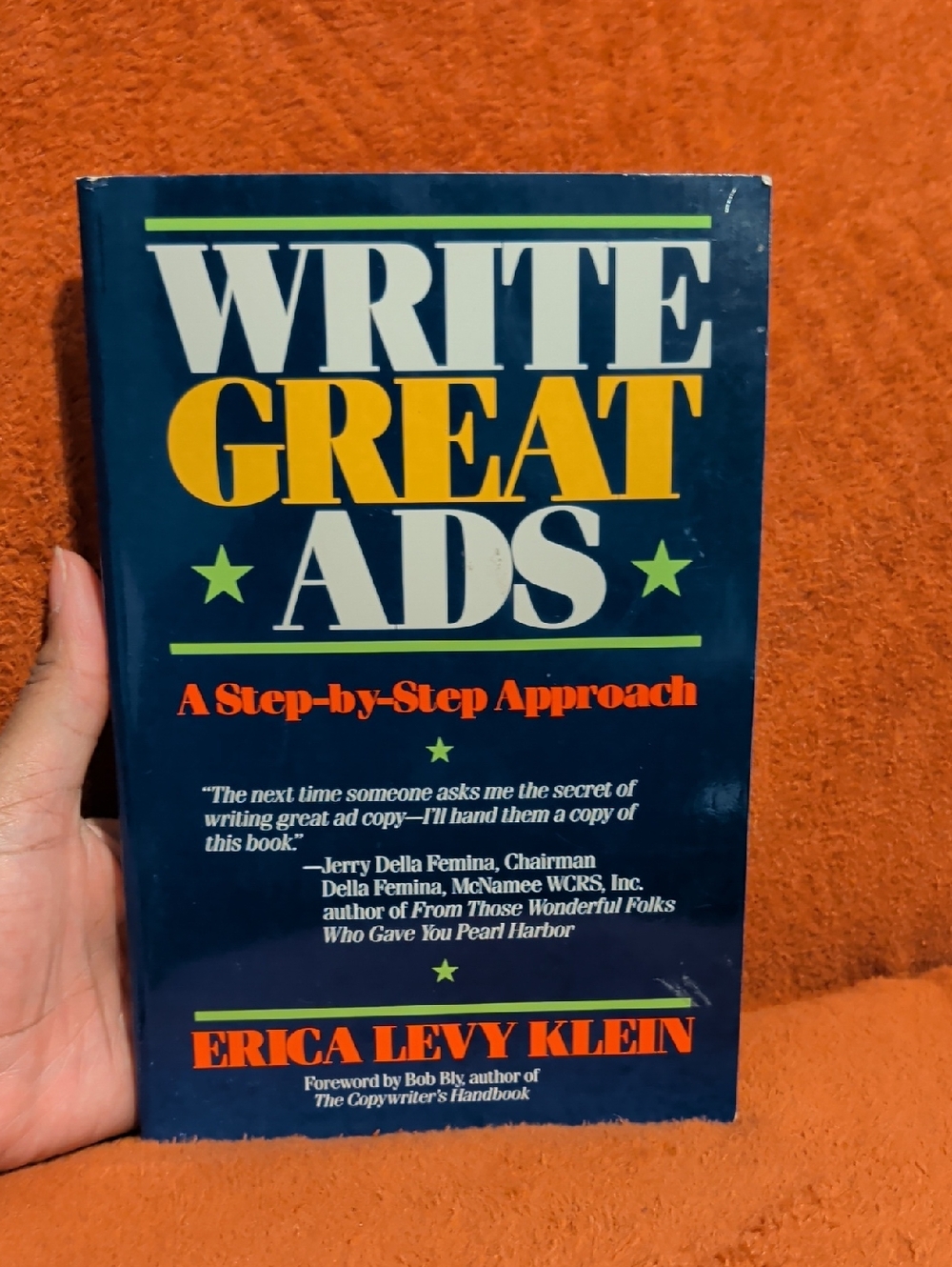 Write Great Ads by Eric A. Levyy Klein - Navy & Yellow Hardcover
